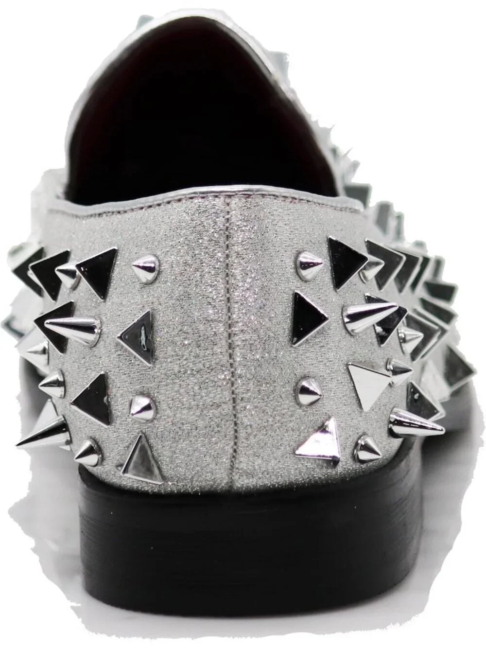 Enzo Romeo Men's Silver Solid Rubber Sole Vintage Loafers Slip On Classic Shoes